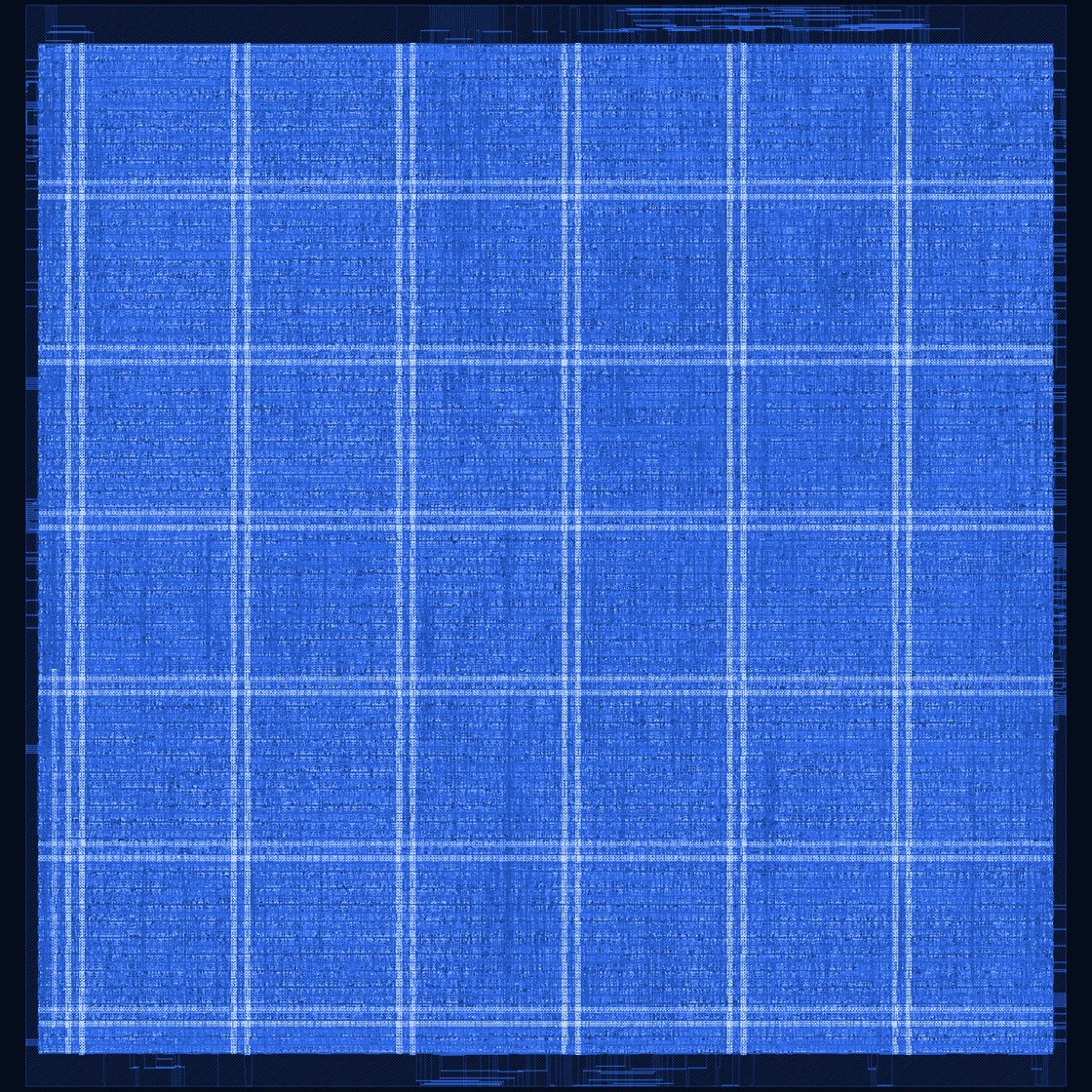 The neuron update block as routed at 130 nm