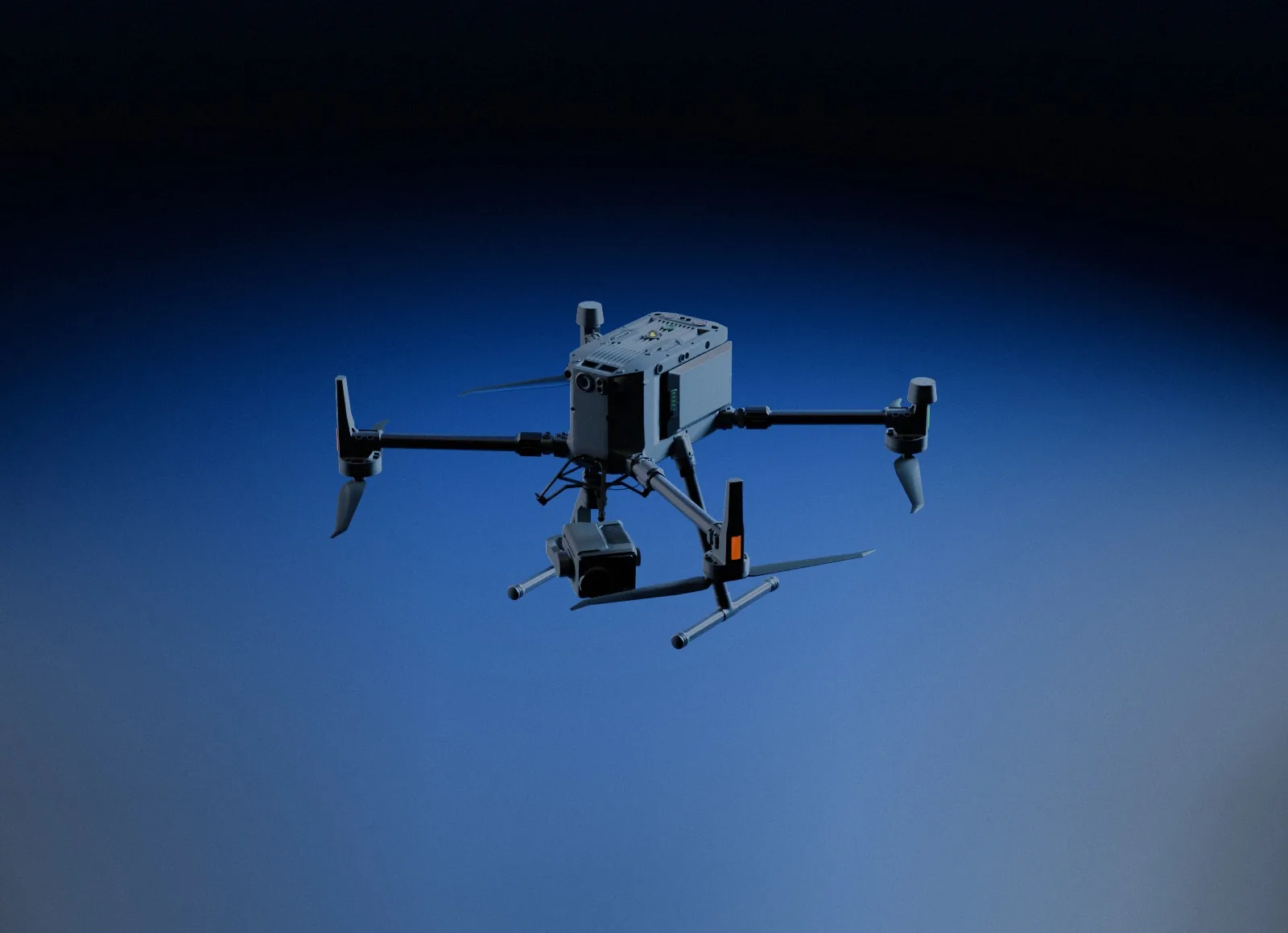 A quadcopter in flight